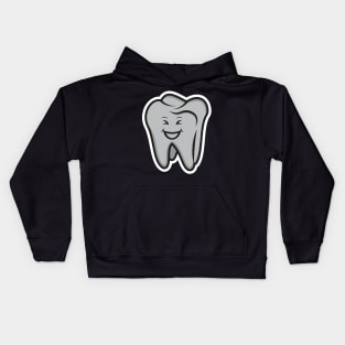 Cute Tooth cartoon character vector icon illustration. Healthcare and medical objects icon design concept. Healthy teeth smiling vector. Kids Hoodie